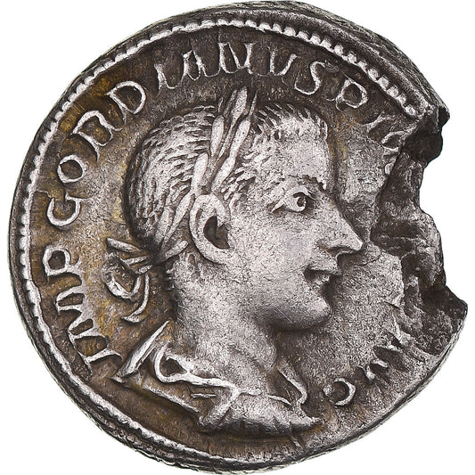 Coniare, 
  
  Gordiano III, 
  
  Denario