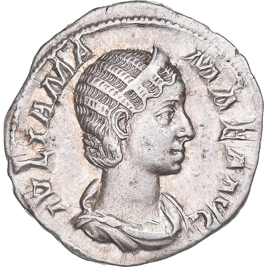 Coniare, 
  
  Giulia Mamaea, 
  
  Denario