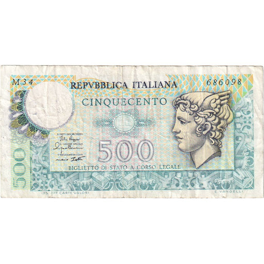 Italia, 
  
  500 lire, 
  
  02-04-1979