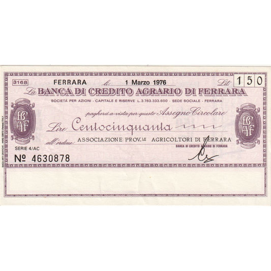 Italia, 
  
  150 lire, 
  
  1976-03-01
