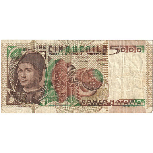 Italia, 
  
  5000 lire, 
  
  1982