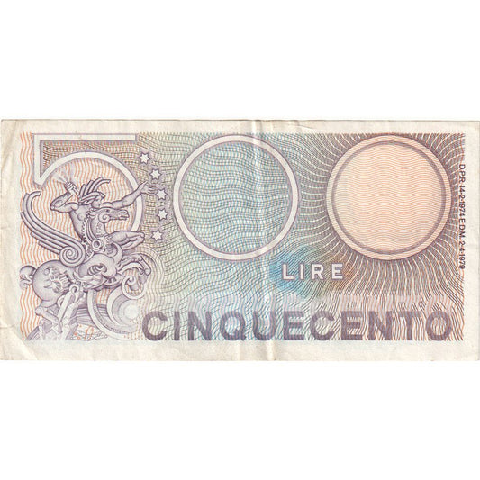Italia, 
  
  500 lire, 
  
  14-02-1974
