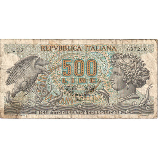Italia, 
  
  500 lire, 
  
  23-02-1970