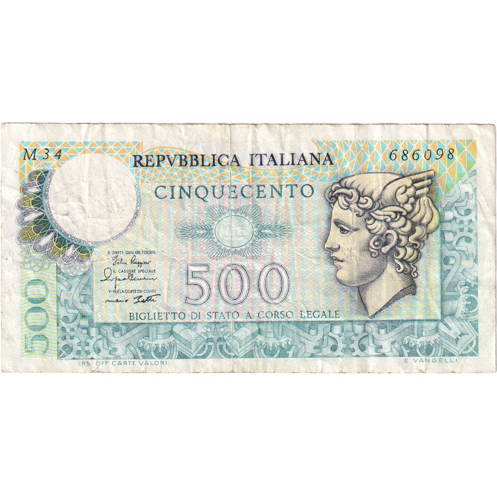 Italia, 
  
  500 lire, 
  
  02-04-1979