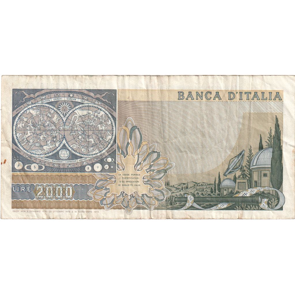 Italia, 
  
  2000 lire, 
  
  10/09/1973