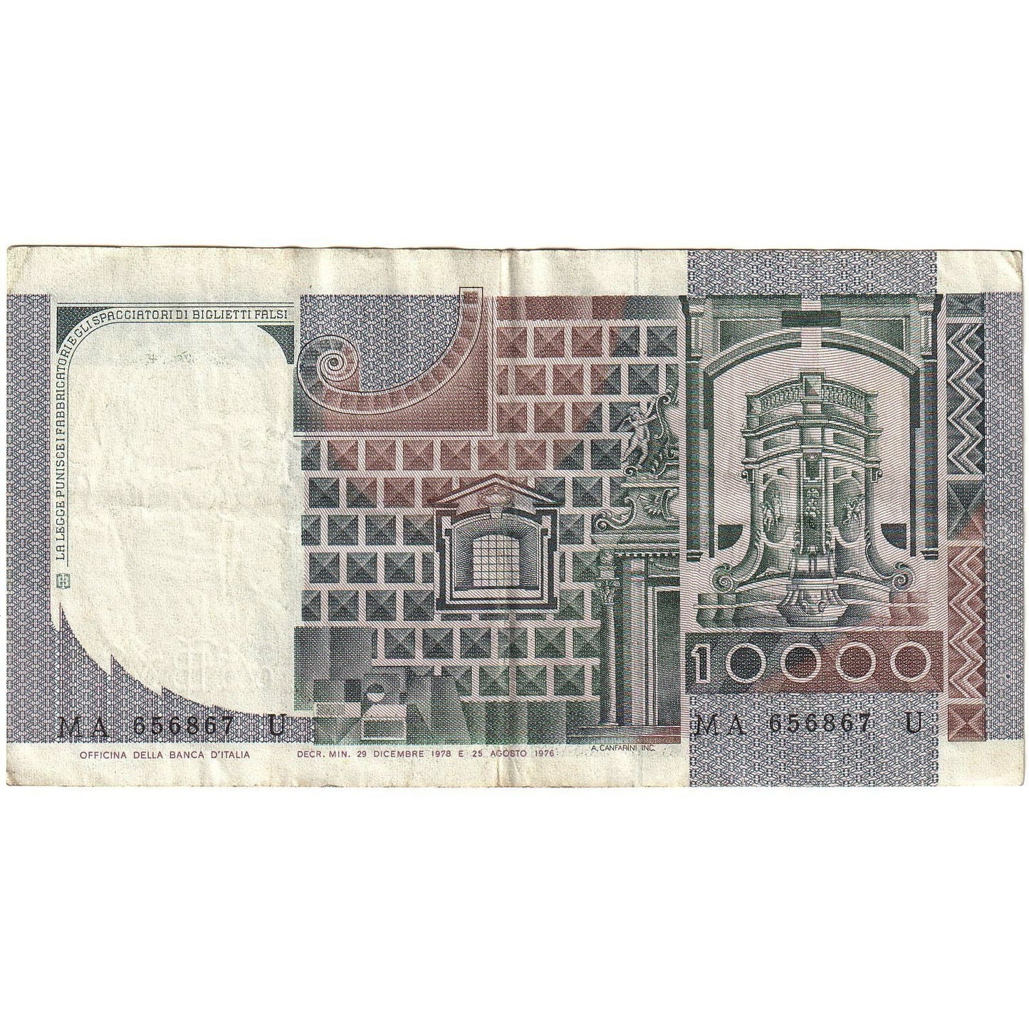 Italia, 
  
  10, 
  
  000 Lire