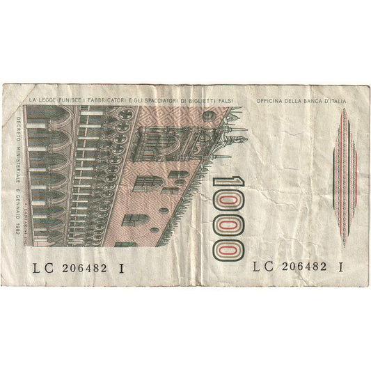 Italia, 
  
  1000 lire, 
  
  1982