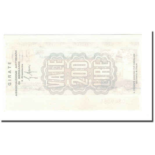 Banconota, 
  
  Italia, 
  
  200 Lire